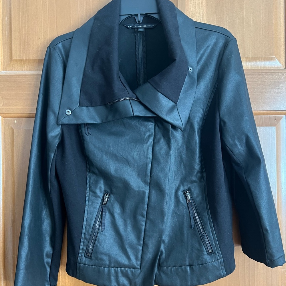 White House Black Market faux leather jacket
